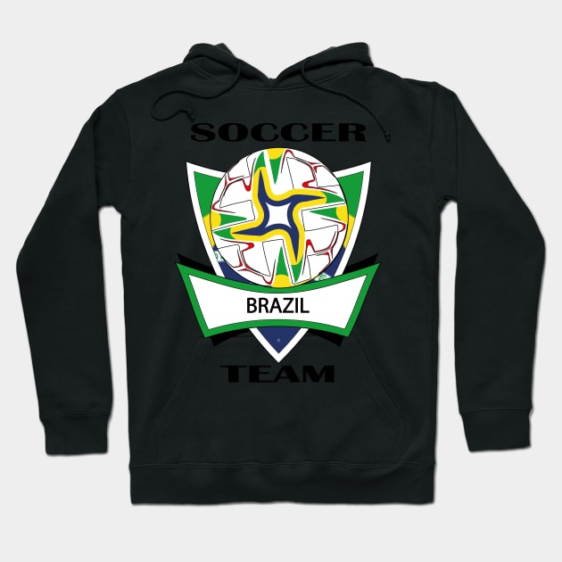 Brazil Soccer Team Hoodie by GilbertoMS